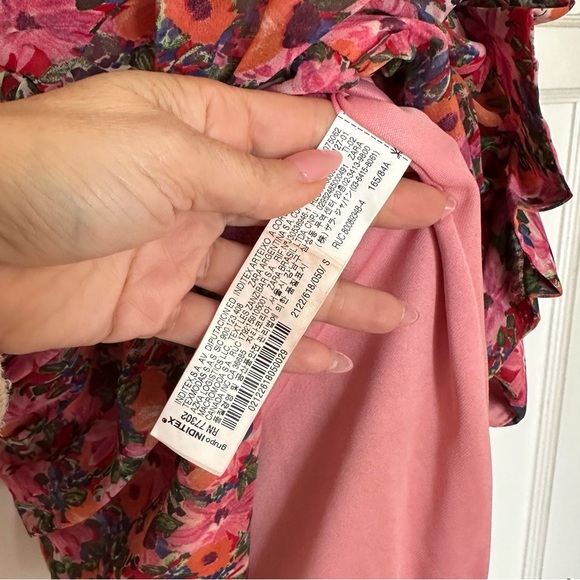 ZARA pink ruched floral mini dress blogger fave - Picture 14 of 15